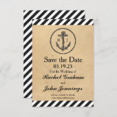 Vintager Anker - 3x5 Save the Date (Vorne/Hinten)