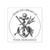 Vintager Anker aus der Bibliothek des nautischen B Gummistempel (Prägung)