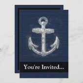 Vintager Anker Einladung (Vorne/Hinten)