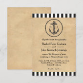 Vintager Anker - Einladung zur Hochzeit 3x5 (Vorne/Hinten)