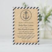 Vintager Anker - Einladung zur Hochzeit 3x5