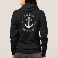 Vintager Anker Kapitän Name Gold Star Black