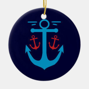 Vintager Anker Keramikornament