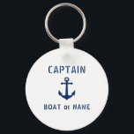 Vintager Anker Name oder Name des Bootes Weiß hinz Schlüsselanhänger<br><div class="desc">Nautical Vintag Anchor Kapitän Name Boat Name oder benutzerdefinierten Text Schlüsselanhänger hinzufügen.</div>