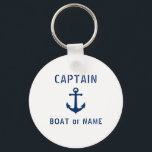 Vintager Anker Name oder Name des Bootes Weiß hinz Schlüsselanhänger<br><div class="desc">Nautical Vintag Anchor Kapitän Name Boat Name oder benutzerdefinierten Text Schlüsselanhänger hinzufügen.</div>