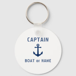 Vintager Anker Name oder Name des Bootes Weiß hinz Schlüsselanhänger