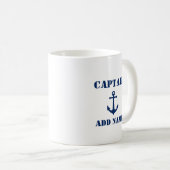 Vintager Anker Name oder Schiffsname Kaffeetasse (VorderseiteRechts)