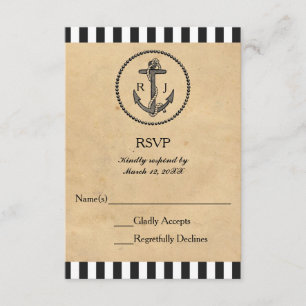Vintager Anker - UAWG-Antwortkarte RSVP Karte