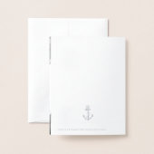 Vintager Anker Wasserhochzeit Folienkarte (Rückseite mit Umschlag)