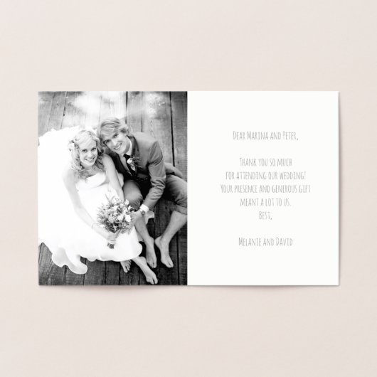 Vintager Anker Wasserhochzeit Folienkarte (Innenseite)