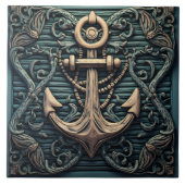 Vintager Ankergedanke Fliese (Vorderseite)