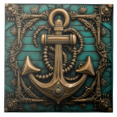 Vintager Ankergedanke Fliese (Vorderseite)