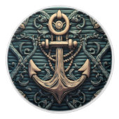 Vintager Ankergedanke Keramikknauf (Vorderseite)