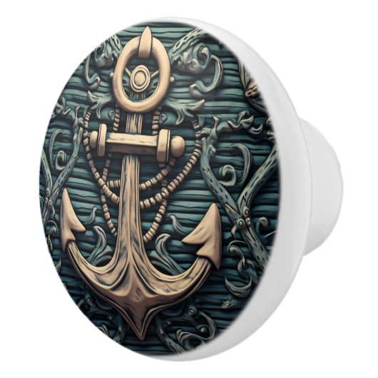 Vintager Ankergedanke Keramikknauf (Rechts)