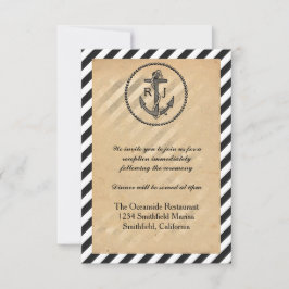 Vintager Ankerpunkt - Empfang Einladung