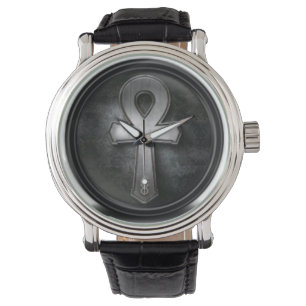 Vintager Ankh Symbol-Schlüssel des Leben-Entwurfs Armbanduhr