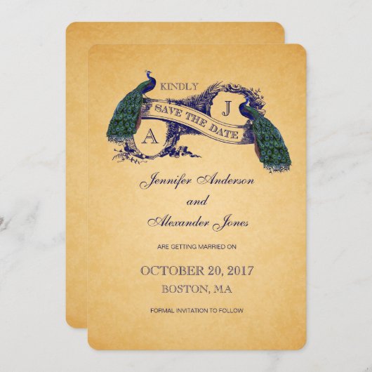 Vintager Ankündigung Datum freihalten (Vorne/Hinten)