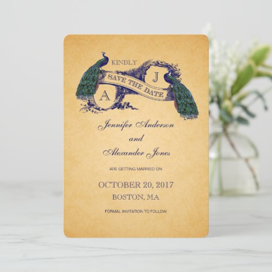 Vintager Ankündigung Datum freihalten (Stehend Vorderseite)