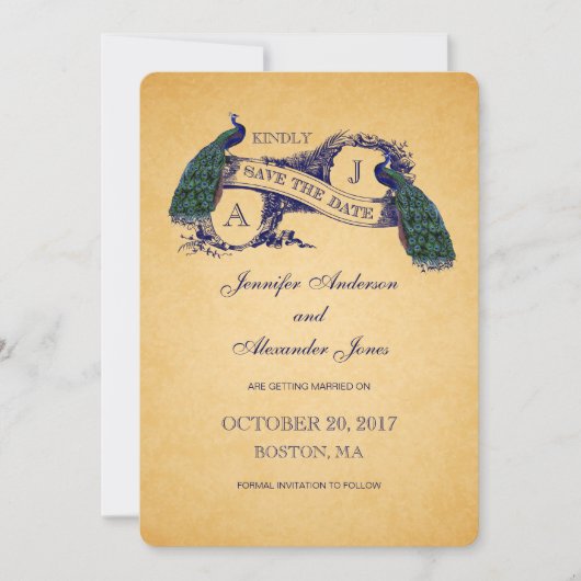 Vintager Ankündigung Datum freihalten (Vorderseite)