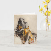 Vintager Anruf, Geburtstag Karte (Gelbe Blume)