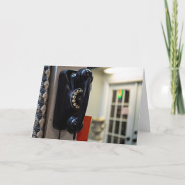 Vintager Anruf: Retro-Telefon Karte