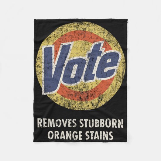 Vintager Anti-Trump-Votum-Detergent-Spaß Fleecedecke (Vorderseite)