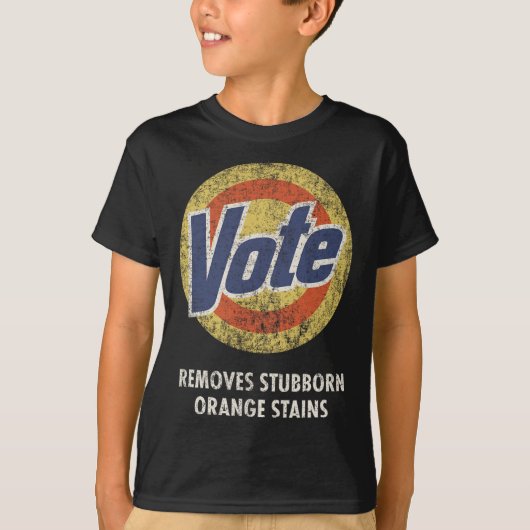 Vintager Anti-Trump-Votum-Detergent-Spaß T-Shirt (Vorderseite)