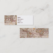 Vintager antiker alte Weltkarten-Entwurf verblaßte Mini Visitenkarte (Vorne/Hinten)