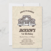 Vintager, antiker Anlass zum Geburtstag Einladung (Vorderseite)