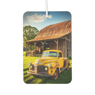 Vintager antiker Gelber LKW Autolufterfrischer