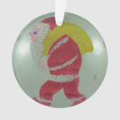 Vintager antiker Glaskugel Weihnachtsball bemalt S Ornament (Vorderseite)