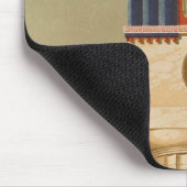Vintager antiker griechischer alter Doric Tempel Mousepad (Ecke)