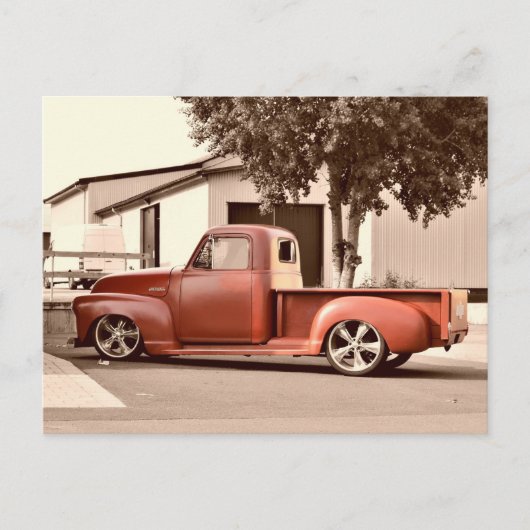 Vintager antiker LKW Postkarte (Vorderseite)