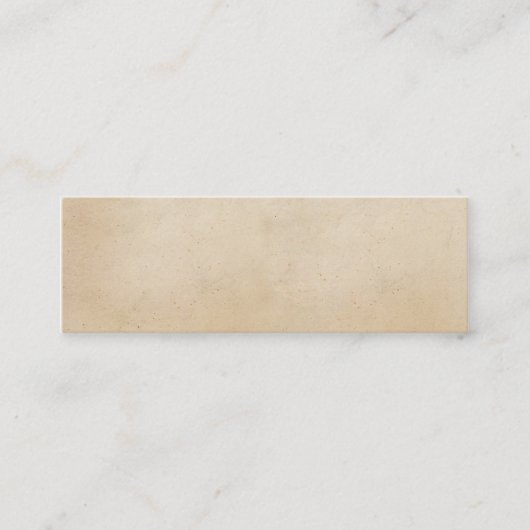 Vintager antiker Pergament-Schablonen-Papierfreier Mini Visitenkarte (Vorderseite)