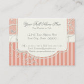 Vintager antiker Rosen-Blumenblumenstrauß-moderner Visitenkarte (Rückseite)