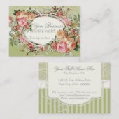 Vintager antiker Rosen-Blumenblumenstrauß-moderner Visitenkarte (Vorne/Hinten)