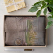 Vintager antiker Rustikaler brauner Wagen Seidenpapier (Geschenk)