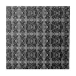 Vintager antiker Schwarz-Weiß-Jugendstil Fliese