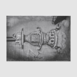 Vintager antiker schwarzer und weißer rustikaler H Seidenpapier