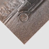 Vintager antiker Sepia Schwarz Altes Rustikales Au Seidenpapier (Ausschnitt)