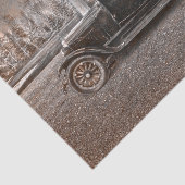 Vintager antiker Sepia Schwarz Altes Rustikales Au Seidenpapier (Ausschnitt)