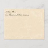 Vintager antiker Stil Save the Date Postkarte (Rückseite)