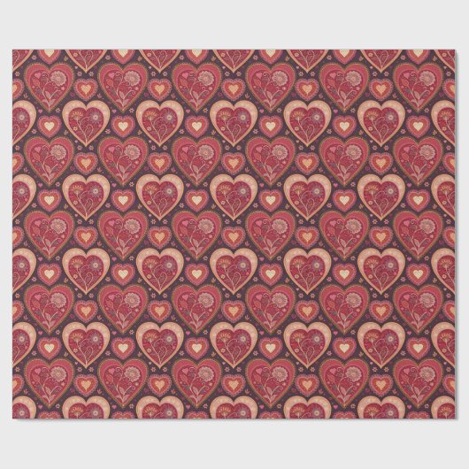 Vintager antiker Valentinstag Geschenkpapier (Flach)