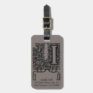 Vintager antiker Viktorianischer Monogramm Letter Gepäckanhänger