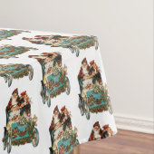 Vintager antiker Weihnachtsmann Tischdecke (Beispiel)