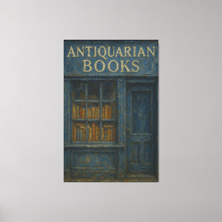 Vintager Antiquariatsbuchladen - Dunkle Akademie Leinwanddruck