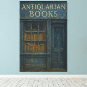 Vintager Antiquariatsbuchladen - Dunkle Akademie Leinwanddruck (Insitu (Holzboden))