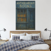 Vintager Antiquariatsbuchladen - Dunkle Akademie Leinwanddruck (Insitu (Schlafzimmer))