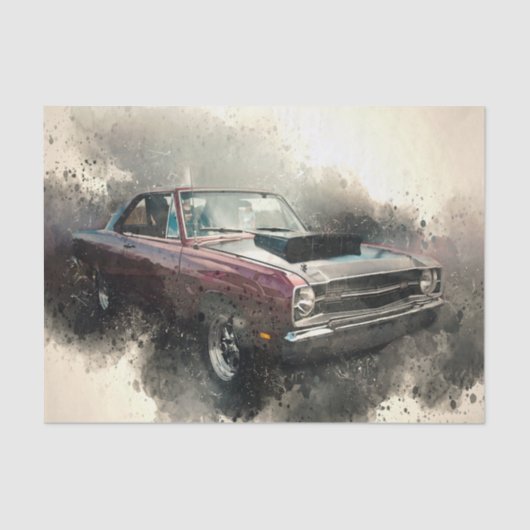 Vintager, antiquierter Wagen Seidenpapier (Vorderseite)