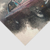 Vintager, antiquierter Wagen Seidenpapier (Ausschnitt)